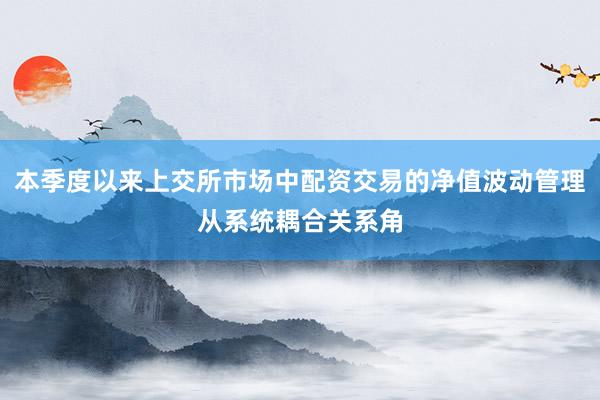 本季度以来上交所市场中配资交易的净值波动管理从系统耦合关系角